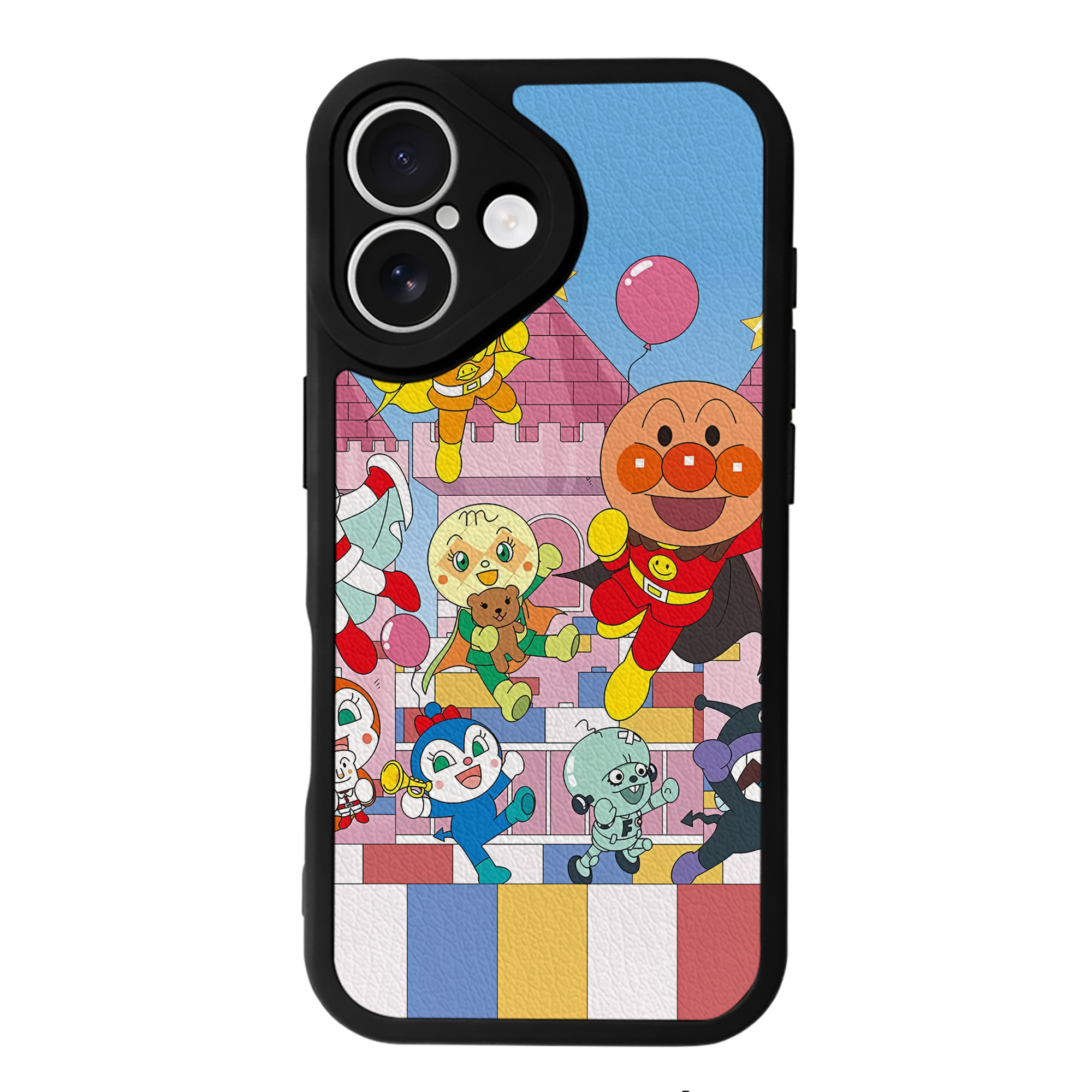 （画像用） アンパンマン Anpanman 【iPhone 16シリーズ対応】シリコンスマホケース（レザー調） 材質：シリコン